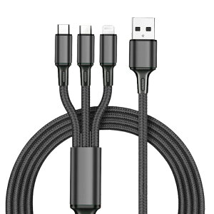 5FI [ 3in1[dP[u 3@[d iPhone micro USB Android Type-C ϋviC oCobe[ [d USBP[u [dP[u3in1 iPhone XS Max Xperia AQUOS Galaxy ubN Vo[ b
