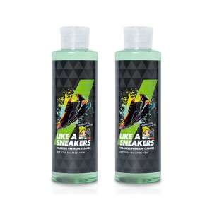 LIKE A SNEAKERS スニーカープレミアムクリーナー 200ml 2個セット (2本セット うみんちゅ監修 シューケア 天然素材 中性 水洗い不要)【日本製】
