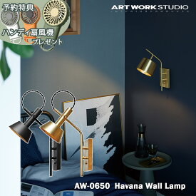 予約特典付き【レビューでプレゼント】ARTWORK STUDIO Havana-wall lamp AW-0650 ハバナウォール ウォールランプ 玄関 廊下 階段 ベットサイド 真鍮 LED電球 壁付け照明 ブラケットライト アートワークスタジオ おしゃれ