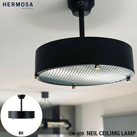 HERMOSA ハモサ NEIL CEILING LAMP ニールシーリングランプ シーリングランプ CM-009-BK ブラック シーリングライト LED電球付属 リモコン付属 デザイン照明 インダストリアル おしゃれ