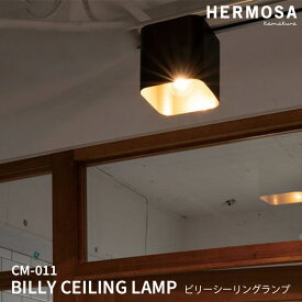 BILLY ビリー シーリングランプ CM-011BK HERMOSA ハモサ 電球付き 1灯 照明 2畳 3畳 小型 玄関 廊下 キッチン トイレ ダウンライト レトロ インダストリアル 照明 モダン カフェ おしゃれ コンパクト 小ぶり 黒