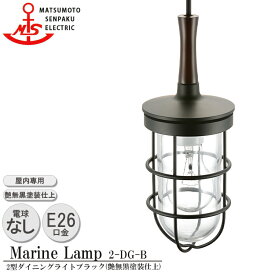 松本船舶 2型ダイニングライト ブラック 2-DG-B 白熱ランプ装着モデル MARINE LAMP 艶消し黒塗装仕上 真鍮 木材 照明器具 リビング スタンド 照明ライト ダイニング 日本製