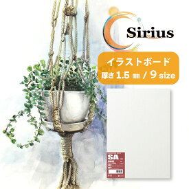 イラストボード SA シリウス水彩画紙 両面貼り 厚さ1.5mm 10枚入り 選べる9サイズ A1 A2 A3 A4 B1 B2 B3 B4 B5 ボード 板紙 イラストレーション 紙 画材 作品 絵画 水彩 アクリル 鉛筆 デッサン パステル 色鉛筆 画用紙 プレゼンテーション ドローイング オリオン