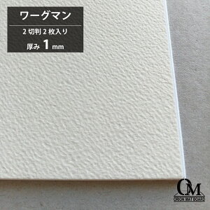 オリオン マットボード ワーグマン HA-43 ホワイト芯2切判 2枚入り 厚さ1mm 788mm×545mm マット台紙 額縁 額装 ディスプレイ 厚紙 カラー台紙