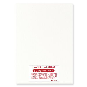 版画用紙 ハーネミューレ 300g 20枚入り (5745 ホワイト, A4 （297×210）)