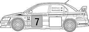 フジミ模型 ID311 1/24 ランサーエボリューションVII WRCラリーモデル 047669