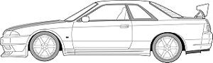 �t�W�~�͌^ �p��6 1/24 ���Y �X�J�C���C�� GT-R(R32)�F�� 172033