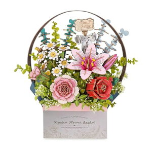 ROBOTIME �t�����[�o�X�P�b�g/Wooden Flower Basket (�p���) TW03H