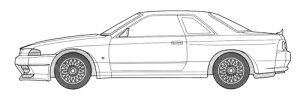 �t�W�~�͌^ �p��3 1/24 ���Y �X�J�C���C�� GT-R(R32)��� 172002