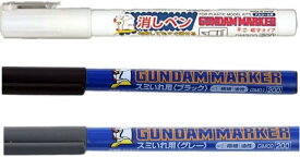 GSI クレオス ガンダムマーカー 墨入れペン 3本セット(消しペン,極細スミ(ブラック)(グレー)(ブラウン)流し込み(ブラック)(グレー)(ブラウン)筆ペン(ブラック)(グレー)