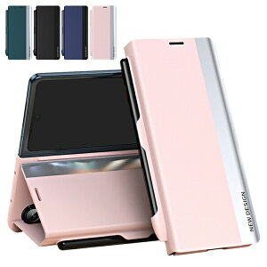 Galaxy Z Fold2/3/4/5/6/7 P[X 蒠^ Jo[ ܂肽݌^ ܂ bL PUU[ y[ 蒠^PUU[P[X ^b`yt Samsung TX MNV[ Z tH[h7 