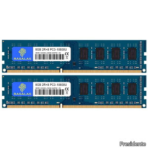 �y���������z8GB×2�� PC3-10600U DDR3-1333MHz �f�X�N�g�b�vPC�p������ CL9 PC3 10600 DIMM 240Pin Non-ECC 16GB �L�b�g