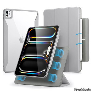 �y���������ziPad Pro 11�C���` �P�[�X�iM5/M4�A2025/2024�j��p Pencil�z���_�[�t�� ���O���\�}�O�l�b�g�J�o�[ �c�u��/���u���X�^���h Pencil Pro/USB-C�Ή� Rebound