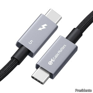 �y���������zCable Matters 80Gbps �ґgThunderbolt 5 �P�[�u�� - 0.5m�A[�ő�120Gbps�ш敝�u�[�X�g?240W�[�d?8K / 4K 540Hz]�A�T���_�[�{���g5�P�[�u���AThunderbolt 4/U