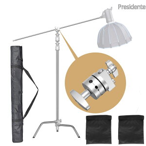 �y���������z���C�g�X�^���h �u�[���A�[�� �L�b�g�t�� ���ϋv 100%���^�� 120cm?299cm���߉\ Godox Aputure Amaran Nanlite�B�e�X�^�W�I�B�e �t�H�g���t���N�^�[�A�\�t�g�{�b�N�X�A���m���C�g�A�P�A