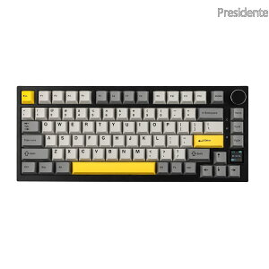 �y���������zAjazz AK820 Pro �Q�[�~���O�L�[�{�[�h 75% �K�X�P�b�g���� ���J�j�J���L�[�{�[�h TFT�X�N���[�� 3���[�h(Bluetooth 5.1/2.4G���C�����X&Type-C�L��) �����t�H�[������ (Grey Ajazz Gift Switch)