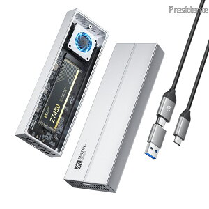 �y���������zZANG MASTER M.2 NVMe SSD �O�t���P�[�X USB4/Thunderbolt 4 40Gbps �ő��`�� ������p�t�@�� �A���~�����{�f�B 2230/2242/2260/2280 SSD���S�Ή� (�V���o�[)