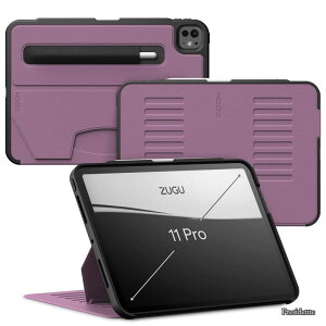 �y���������zCASE iPad Pro 11 �C���` M4 / M5 (2024 / 2025)�Ƃ̌݊������� �P�[�X �ɔ� �����Ռ��ی� 8�i�K�X�^���h�@�\ �y���z���_�[ ���C�����X�[�d �I�[�g�X���[�v (Pro11 �J�o�[ �x���[�p�[�v��)