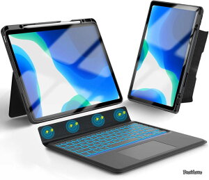 �y���������zPro M4 M5��p�L�[�{�[�h �^�b�`�p�b�h�t�� ipad Pro (M4 M5) 11�C���` 7�F�o�b�N���C�g ���u�� �c�u�� �y�� ���C�z�� ������ ���C�����X bluetooth�L�[�{�[�h�J�o�[ �y�����[ ���p�x���� T