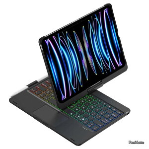 �y���������z2025/2024 iPad Pro 11 �C���` M5/M4 �L�[�{�[�h �P�[�X �^�b�`�p�b�h �o�b�N���C�g�t�� �܂肽���� �L�[�{�[�h �J�o�[ ��̌^ �g���b�N�p�b�h�t�� �u���b�N