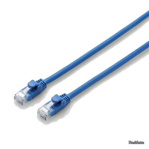 �y���������zLAN�P�[�u�� CAT6A 40m �ܐ܂�h�~�R�l�N�^ ���炩 �u���[ LD-GPAYC/BU40