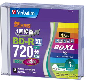�y���������z�o�[�x�C�^�� 1��^��p �u���[���C�f�B�X�N BD-R XL 100GB 5�� �z���C�g�v�����^�u�� �Ж�3�w 2-4�{�� VBR520YP5V2
