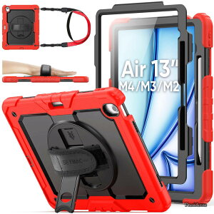 �y���������zstock 2026�N/2025�N/2024�N 13�C���`iPad Air(M4/M3/M2)��p�ϏՌ��P�[�X �ی�t�B�����t�� �y�����[ 360°��]�X�^���h �n���h�X�g���b�v �V�����_�[�X�g���b�v �S�ʕی�J�o�[ iPad Air 13 20
