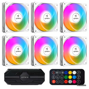 �y���������zARGB PC�P�[�X�t�@�� 120mm �É� �����\ 6PIN�R�l�N�^ led�t�@�� �����R���t ��p�t�@�� 5V 3PIN ARGB �t�@���n�u�t�� 6�{1�Z�b�g ���g&�����������u���[�h rgb �t�@���uNT1206-6�v