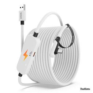 �y���������z�����N�P�[�u�� 6M �[�d�t���AMeta Quest 3S/Quest 3/Quest 2/Pico 4 �ɑΉ��A�ʂ̏[�d�|�[�g�t�� VR �����N�P�[�u���AUSB 3.0 ���� Type C �R�[�h ���C�g PC/SteamVR �p