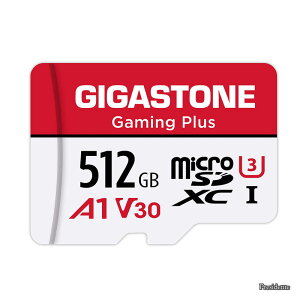 �y���������z1 �Ή��z GIGASTONE �}�C�N��sd�J�[�h 512GB Gaming Plus microSDXC UHS-I A1 V30 U3 C10 100MB/s ���� Full HD & 4K UHD���� GIGASTONE �������K�i SD�A�_�v�^�[1���t���y5�N�ۏ؁z