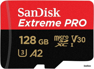�y���������zmicroSDXC 128GB SanDisk �T���f�B�X�N Extreme PRO UHS-1 U3 V30 4K Ultra HD A2�Ή� SD�A�_�v�^�[�t [���s�A���i]