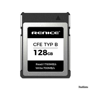 �y���������zCFexpress Type B 128GB �����\ �������[�J�[�h �ő�ǂݏo��1780MB/s �ő发������700MB/s PCIe Gen3.0x2 NVMe 1.3 �������d�� 4K/6K�^��Ή� for EOSR3 R5 R5C C300 1DX C500 Z9 Z7II Z6II Z7 Z6 D5 D850 D500 X-H2S X