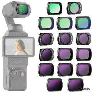 �y���������z�t�B���^�[�Z�b�g 16������ Osmo Pocket 3/Pocket 4/Xtra Muse�Ή� ND8+ND16+ND32+ND64+ND128+ND256+ND1000+ND8/PL+ND16/PL+ND32/PL+ND64/PL+�u���b�N�g�U1/4+�u���b�N�g�U1/8+UV+CPL+LPR ���� �~�Ό� �Ό� �A�N�V��
