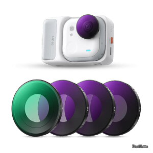 �y���������zCONCEPT Insta360 GO Ultra��p �t�B���^�[�Z�b�g (CPL+ND8+ND16+ND32) ND�t�B���^�[ PL�t�B���^�[ �Ό��t�B���^�[ �����ߗ� �����ʒ��� ���ˏ��� 28�w�i�m�R�[�e�B���O �����h�� �����ȒP