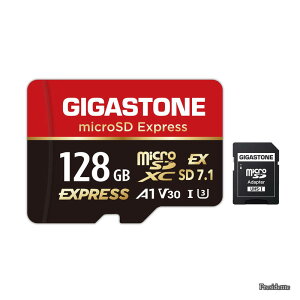 �y���������z2 ��p�݌v�zGIGASTONE microSD Express microSD�J�[�h 128GB SD7.1 �ǂݎ�葬�x/�������ݑ��x�ő� 880/500MB/s A1 V30 U3