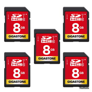 �y���������z8GB SD�J�[�h 5�Z�b�g SDHC UHS-I U1 C10 80MB/s �������[�J�[�h �t��HD �r�f�I �f�W�^���J���� �����L�^ �~�j�P�[�X5�t��
