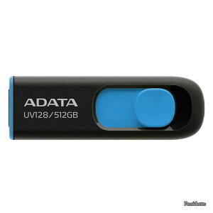 �y���������zUSB������ UV128 �u���b�N/�u���[ 512GB USB 3.2 Gen 1 ���� �ő�Ǎ����x100MB/�b AUV128-512G-RBE-I