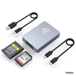 �y���������zType A/SD�J�[�h���[�_�[�zUSB3.2 Gen2 10Gbps�����]���bOTG�Ή��biPhone 17/16/15 Pro Max�EMacBook Pro/Air�EiPad Pro�EiMac�EGalaxy S23�EDell XPS�EWindows11/Android�Ή��b�R���p�N�g�݌v 7.4×5×1.1cm