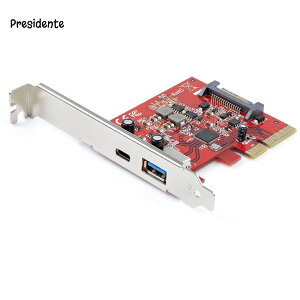 �y���������z2�|�[�g10Gbps USB-A/USB-C����PCI Express�J�[�h 1x USB Type-C/1x USB Type-A USB 3.1 Gen 2(USB 3.2 Gen 2x1)����PCIe�g���{�[�h Windows/macOS/Linux�Ή� PEXUSB311AC3