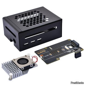 �y���������z���^���P�[�X�� N04 PCIe M.2 Key-M NVMe SSD PCIe �y���t�F�����{�[�h Raspberry Pi 5 �p (�����P�[�X&�g���{�[�h&�A�N�e�B�u��p�t�@��)