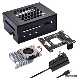 �y���������zRaspberry Pi 5 �P�[�X�APD 27W �d���t�� | PCIe M.2 NVMe SSD �V�[���h �g�b�v X1001 / X1000 / X1003 / N04 / N05 ����� Raspberry Pi 5 �A�N�e�B�u �N�[���[���T�|�[�g (N05 ����уA�N�e�B�u �N�[���[��