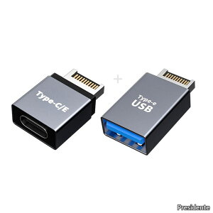 �y���������z3.1 �t�����g�p�l���w�b�_�[ �I�X Type-E to Type-A & Type-C USB-C �}�U�[�{�[�h�g���f�[�^�A�_�v�^�[ 2��