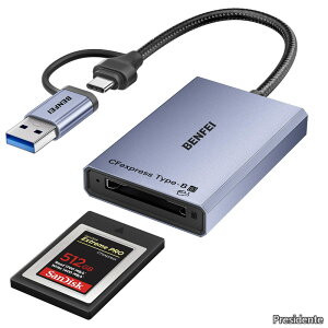 �y���������zCFexpress �J�[�h���[�_�[ 10Gbps�AUSB-C/USB-A 2-in-1 �^�C�v B CFexpress �A�_�v�^�[ Windows/Mac/Linux/Android �ƌ݊�������