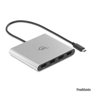 �y���������zOWC USB-C Quad HDMI 4K Display Adapter DisplayLink�Ή� Apple Silicon M1/M2/M3/M4�Ή� USB-C/Thunderbolt���� Mac & PC�Ή� (�N�A�b�h HDMI)
