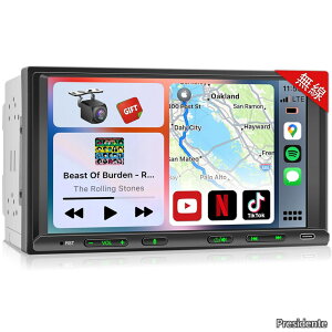 �y���������z����CarPlay+AndroidAuto�Ή�:�X�}�z�A�g�Ńi�r�Q�[�V�������� �o�b�N�J�����A���A�f���o���́A�X�e�A�����O�R���g���[�� ���W�I/WIFI/FM/AM/Bluetooth5.0�����̃C���_�b�V���J�[�i�r�b��