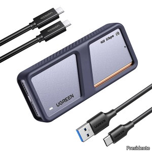 �y���������zM.2 SSD �O�t���P�[�X �yUSB4 40Gbps�z M.2 SSD �P�[�X NVME/Pcie �P�[�X Thunderbolt 3/4 PCIe 4.0x4�Ή� �A���~�� m.2 �n�[�h�f�B�X�N�P�[�X NVME SSD�ɑΉ� 2�{�P�[�u���t��