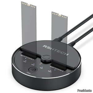 �y���������zM.2 NVMe SSD�P�[�X �N���[�� �X�^���h �f���A���x�C USB3.2 Gen2 10Gbps �����]�� �y�I�t���C���N���[���Ή� / �H��s�v�z M.2 �f���v���P�[�^�[ 2230/2242/2260/2280/22110 �S�T�C�Y�Ή� M Key/B&M 