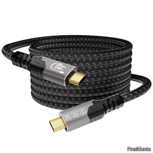 �y���������zUSB C �P�[�u�� 5m�CUSBC 3.2 Gen2x2 �K�i 20Gbps �����]���CPD3.1 240W �}���[�d�C8K@30Hz�C4K@144Hz/60Hz USB C �f���o�́CThunderbolt 4/MacBook Pro/iPhone 17/Switch/���j�^�[/Dell XPS/VR �ɑΉ�