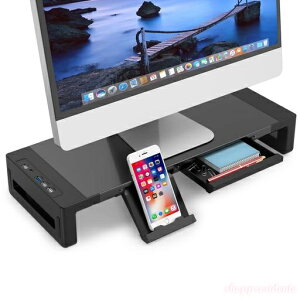 �y���������z���j�^�[��2.0/3.0�����USB/TYPE-C�[�d�t��PC�X�^���h�X�`�[�����ω׏d30kg�m�[�g�p�\�R��/�v�����^�[/iMac/�^�u���b�g�p�\�R���ɓK�p�����o���ƃX�}�z�z���_�[�t��(52*20*8.5CM)