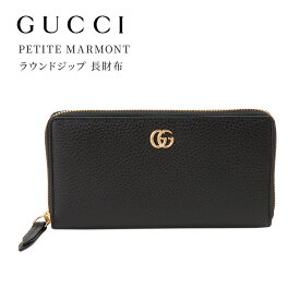 【30日返品保証】 グッチ GUCCI 456117 CAO0G 1000 PETITE MARMONT プチマーモント ラウンドジップ 長財布 BLACK 1000 ブラック レディース 即日 即日発送 ホワイトデー